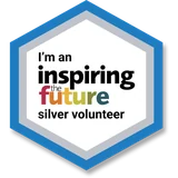 Inspiring the Future silver volunteer badge